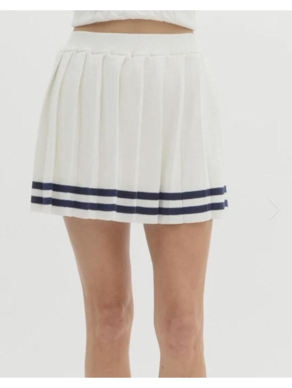 Entro Pleated Mini Skirt Medium With Shorts Lining